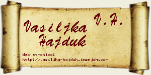 Vasiljka Hajduk vizit kartica